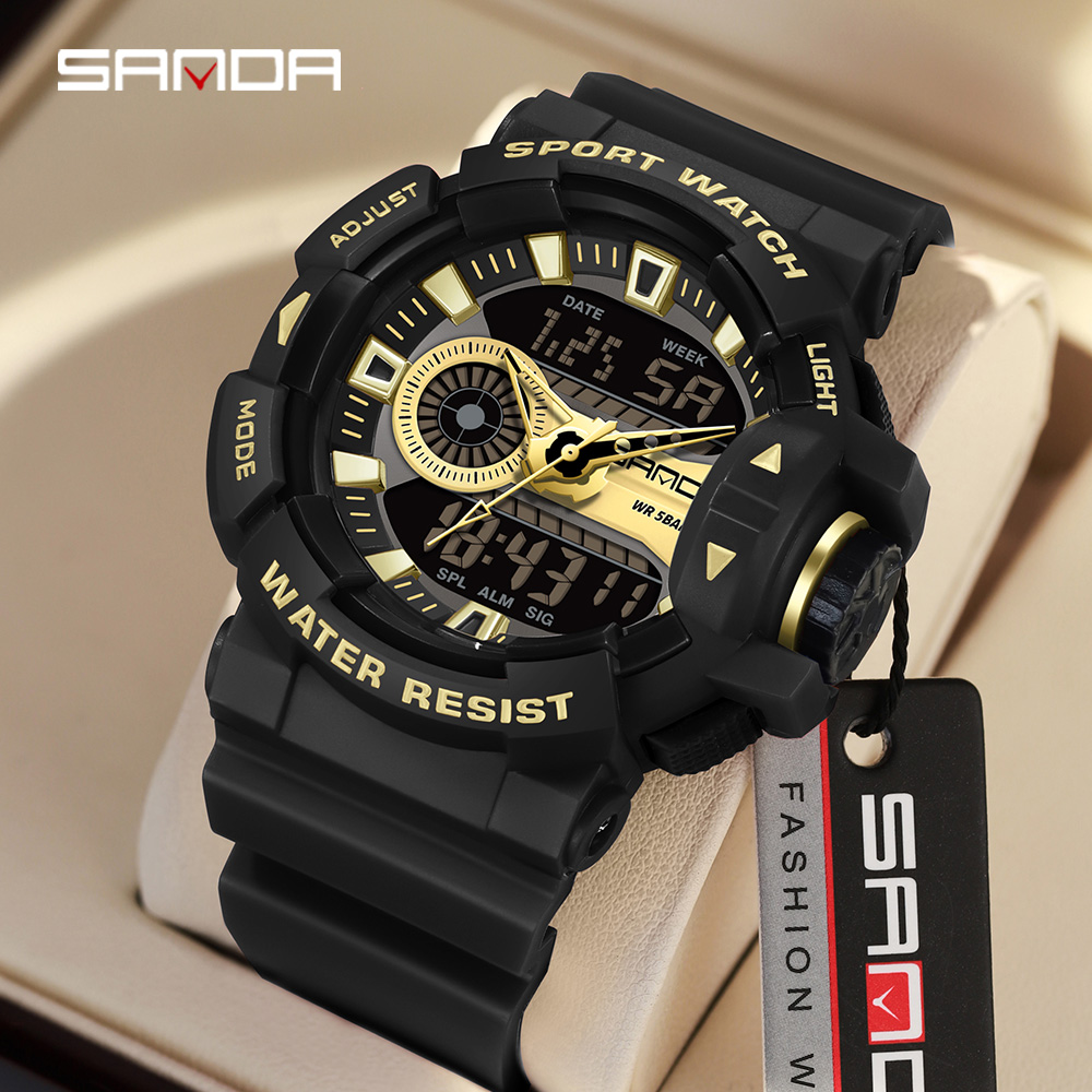 Resin Art Underwater - SANDA 3310 Fashion Men's Electronic Watch