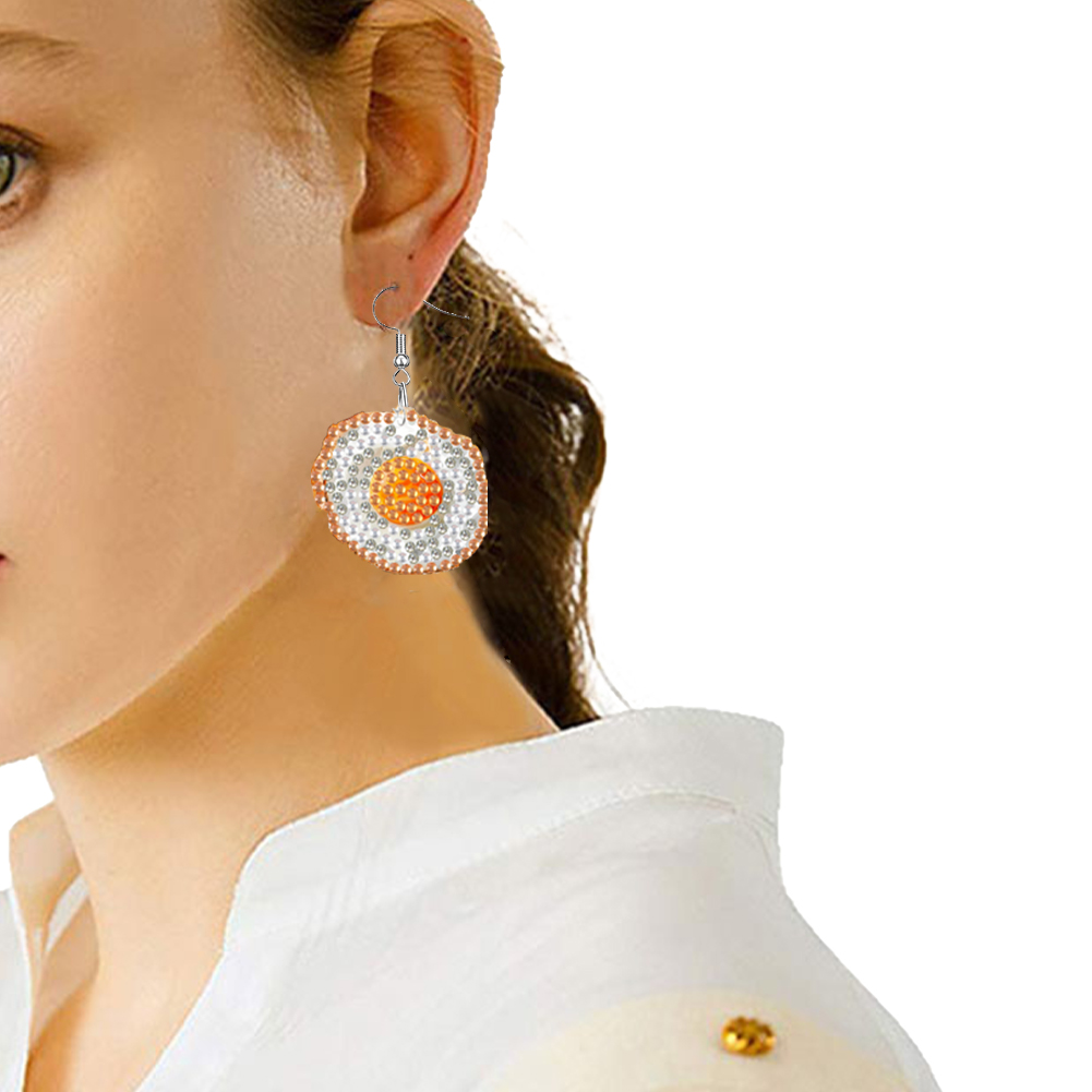 Resin Art Earrings Kit - 4 Pairs Double Sided Diamond Painting