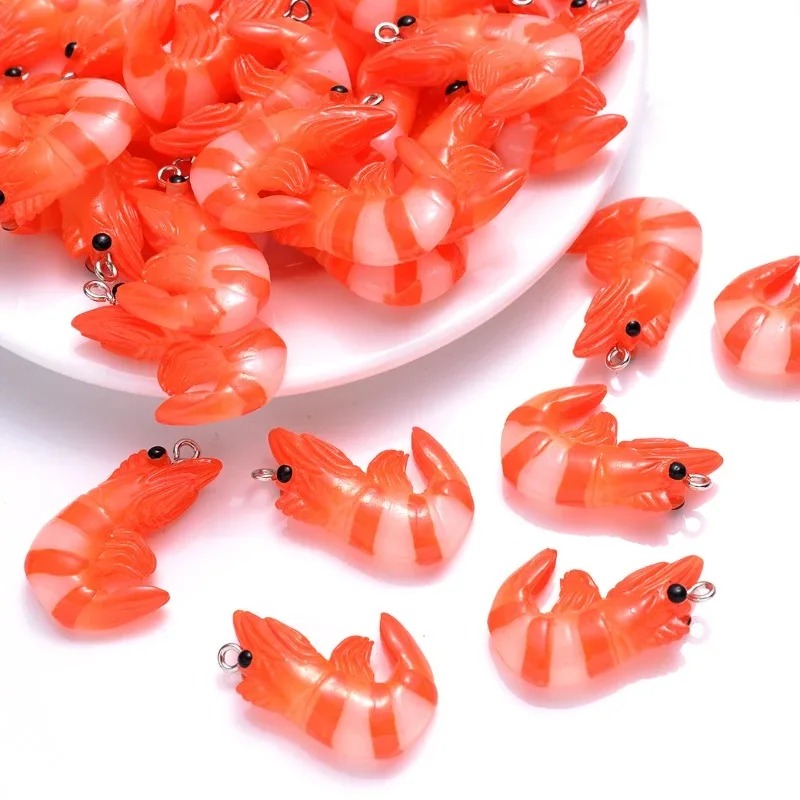 Resin Art Diy Kit - 10Pcs Acrylic Resin Cartoon Seafood Charms