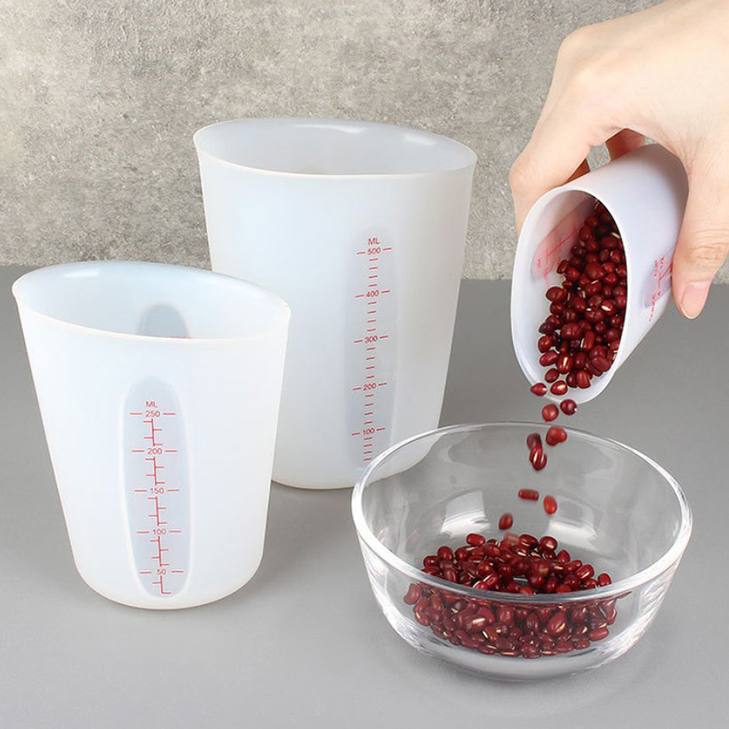 Resin Mixing Cup - 125/250/500ml Silicone Measuring Cup Tools With