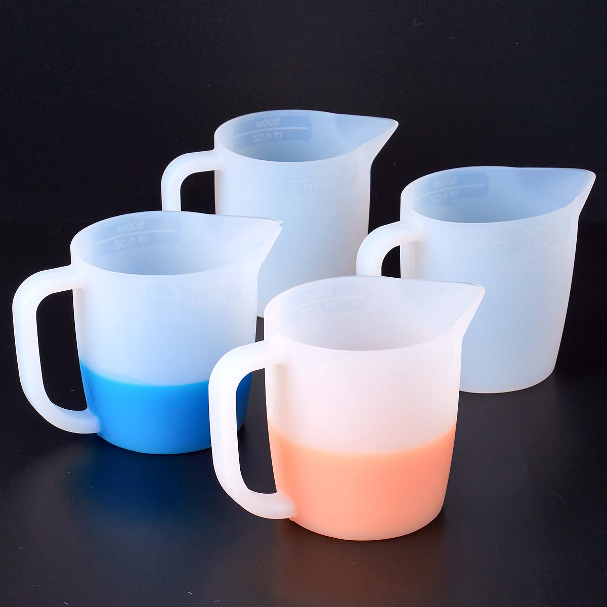 Resin Mixing Cup - 500ML Silicone Measuring Cup with Handle