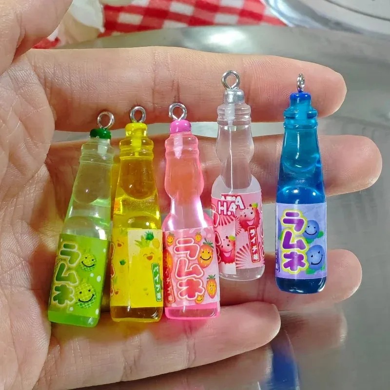 Resin Art Diy Kit - 10Pcs Tiny Soda Bottle Resin Charms