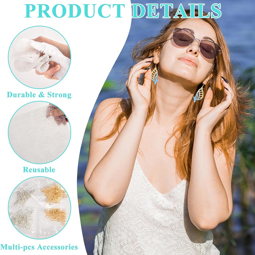 Resin Art Earrings Kit - A78I 143Pcs Resin Earring Mold Kit