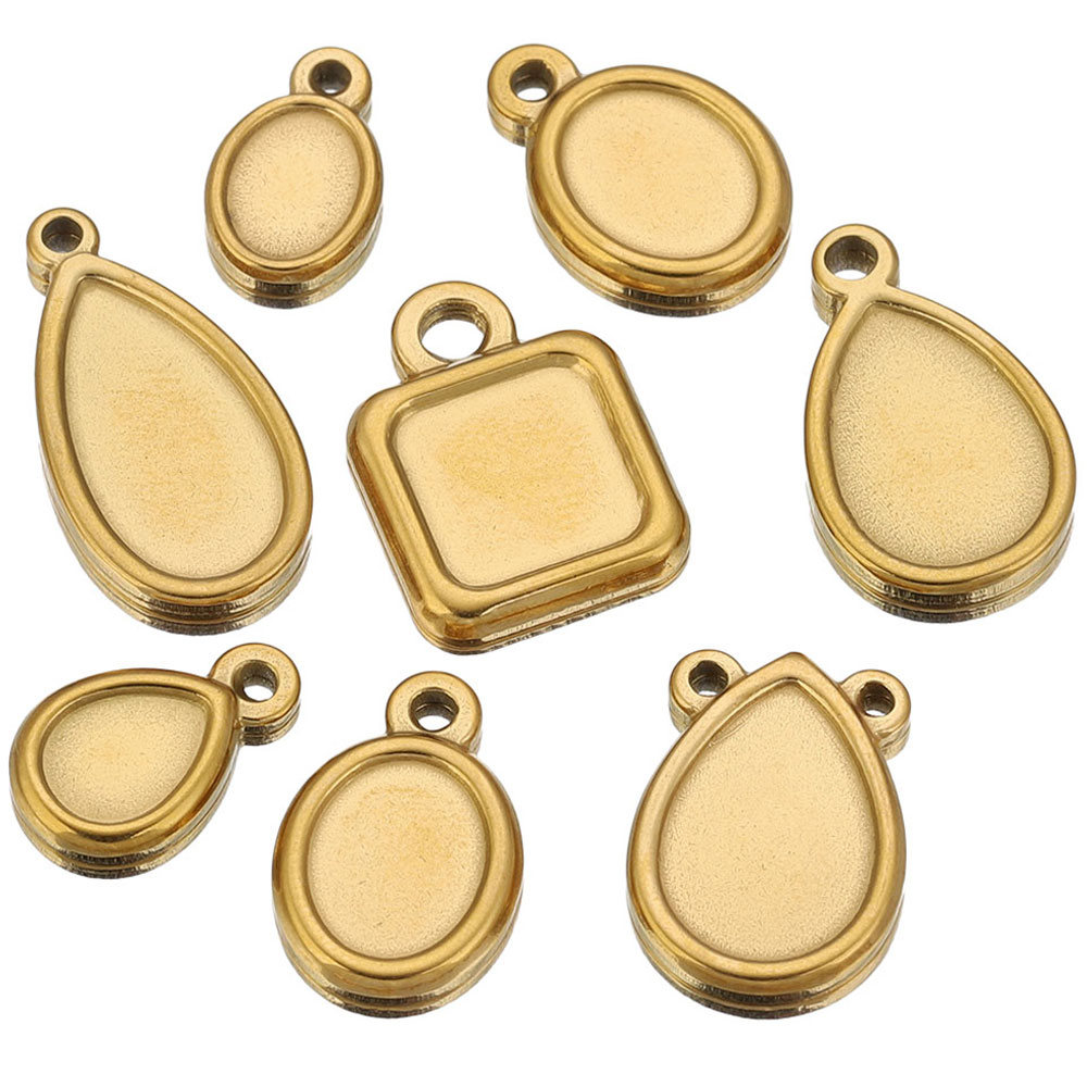 Resin Art Diy Kit - 5pcs Stainless Steel Square Drop Round