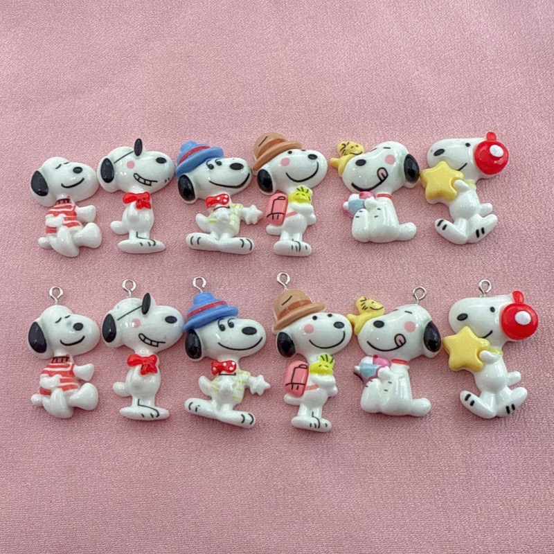Resin Art Pendant - 10pcs resin cute little dog pendant,