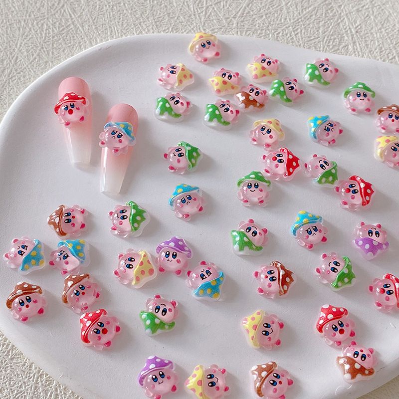 Resin Art Resin - 2/10/20pcs Kirby Nail Charms 3D Resin