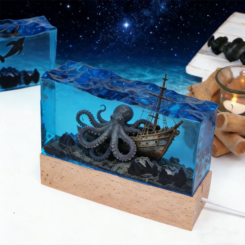 Resin Art Underwater - DIY Resin Craft Light Underwater Landscape