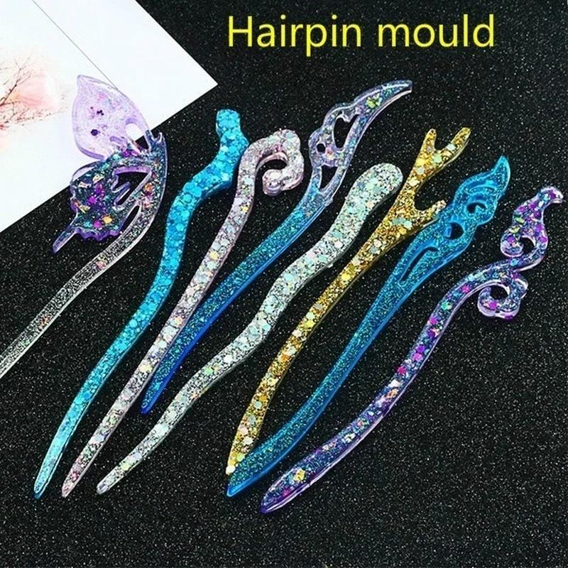 Resin Art Diy Kit - New Transparent Hairpin Silicone Special Mould