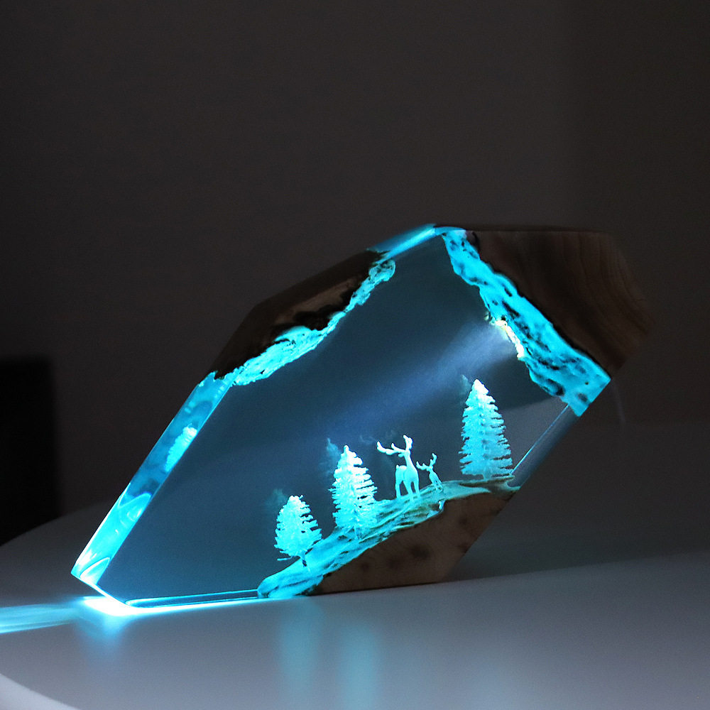 Resin Art Resin - Forest Fairy Deer Desktop Art Personalized