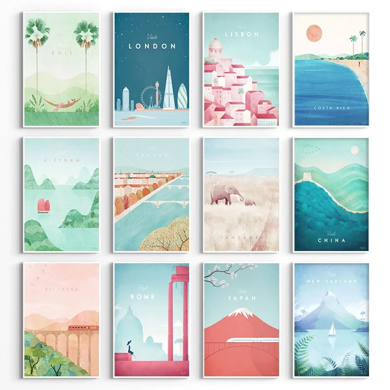 World Minimalist Travel Poster - Resin Art World 评论和价格