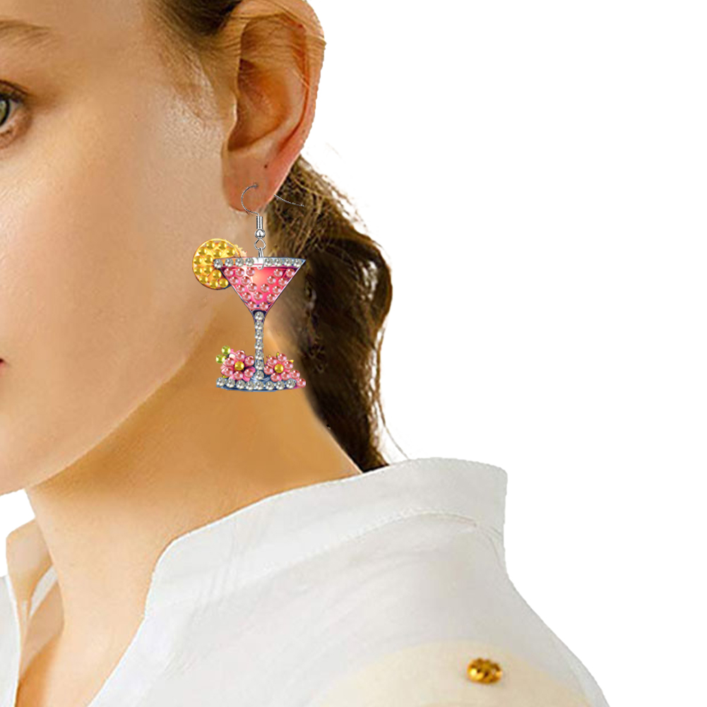 4 Pairs Double Sided Diamond P - Resin Art Earrings Kit 评论和价格