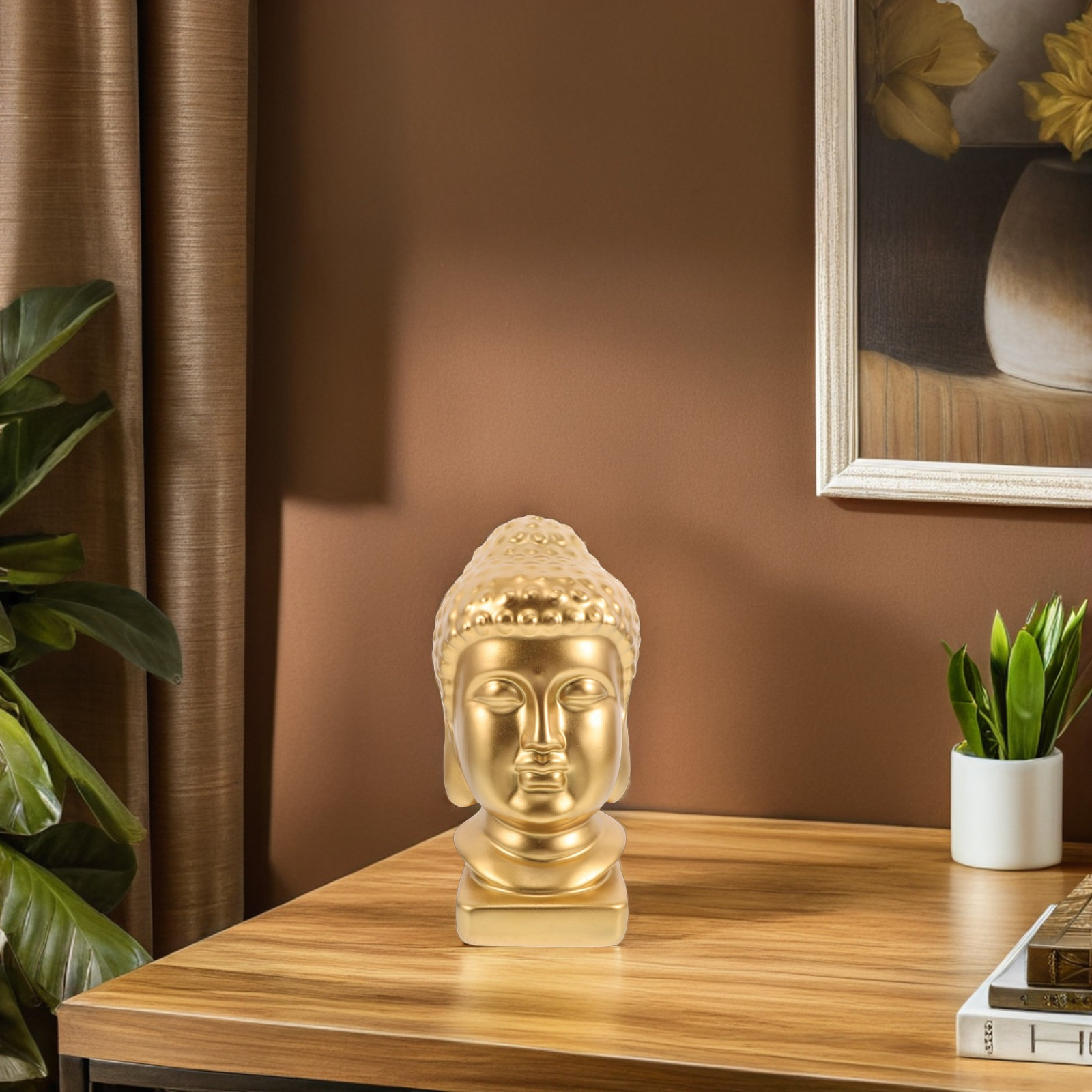Resin Buddha Head Art Statue E - Resin Art Resin 评论和价格