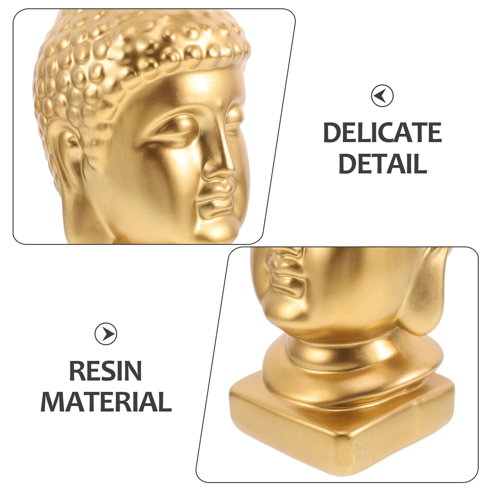 Resin Buddha Head Art Statue E - Resin Art Resin 评论和价格