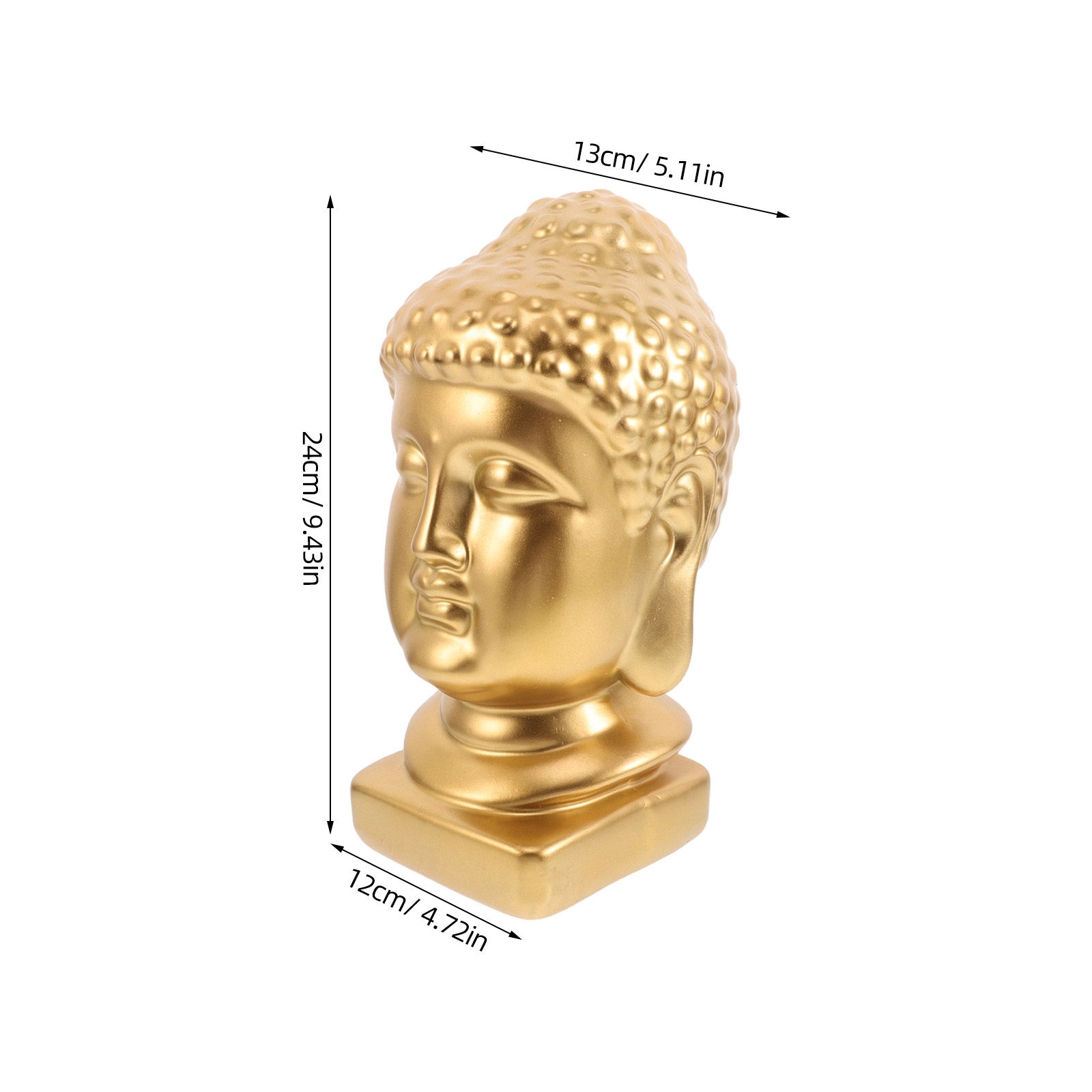 Resin Buddha Head Art Statue E - Resin Art Resin 评论和价格