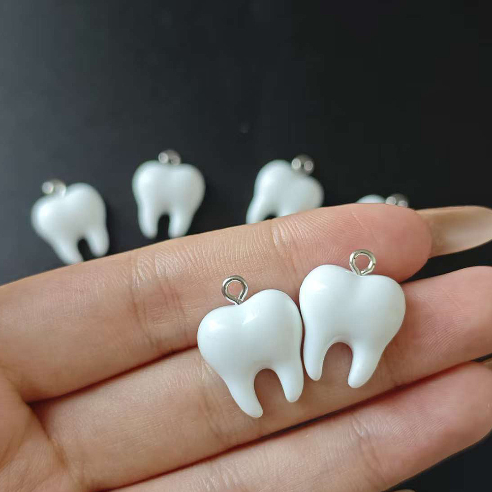 10pcs Cute White Teeth Resin P - Resin Art Diy Kit 评论和价格