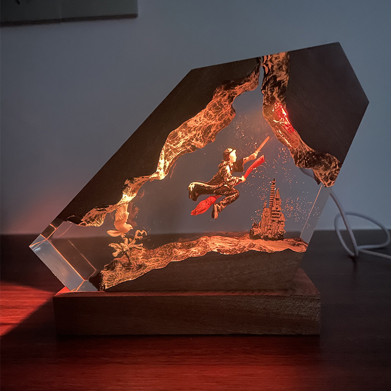 Wood Resin Epoxy Lamp Wizard B - Resin Artist 评论和价格