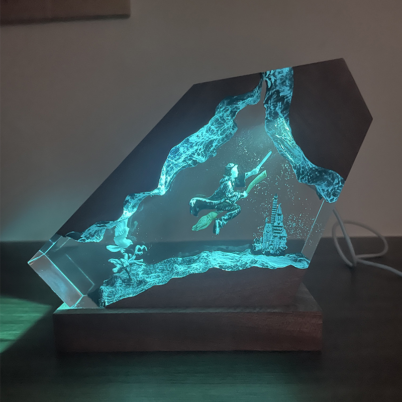 Wood Resin Epoxy Lamp Wizard B - Resin Artist 评论和价格