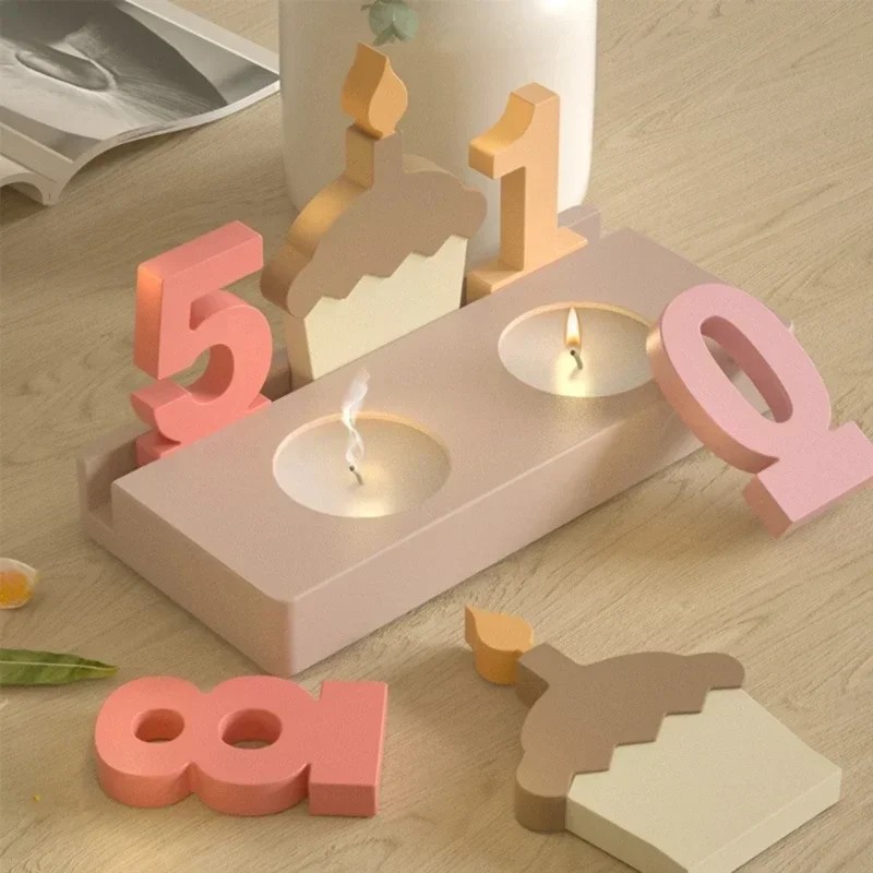 2pc Birthday Cake Silicones Mo - Resin Art Resin 评论和价格