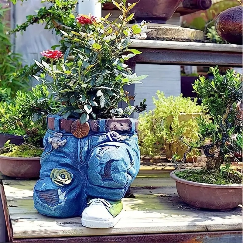 Resin Garden Denim Plant Pots  - Resin Artist 评论和价格