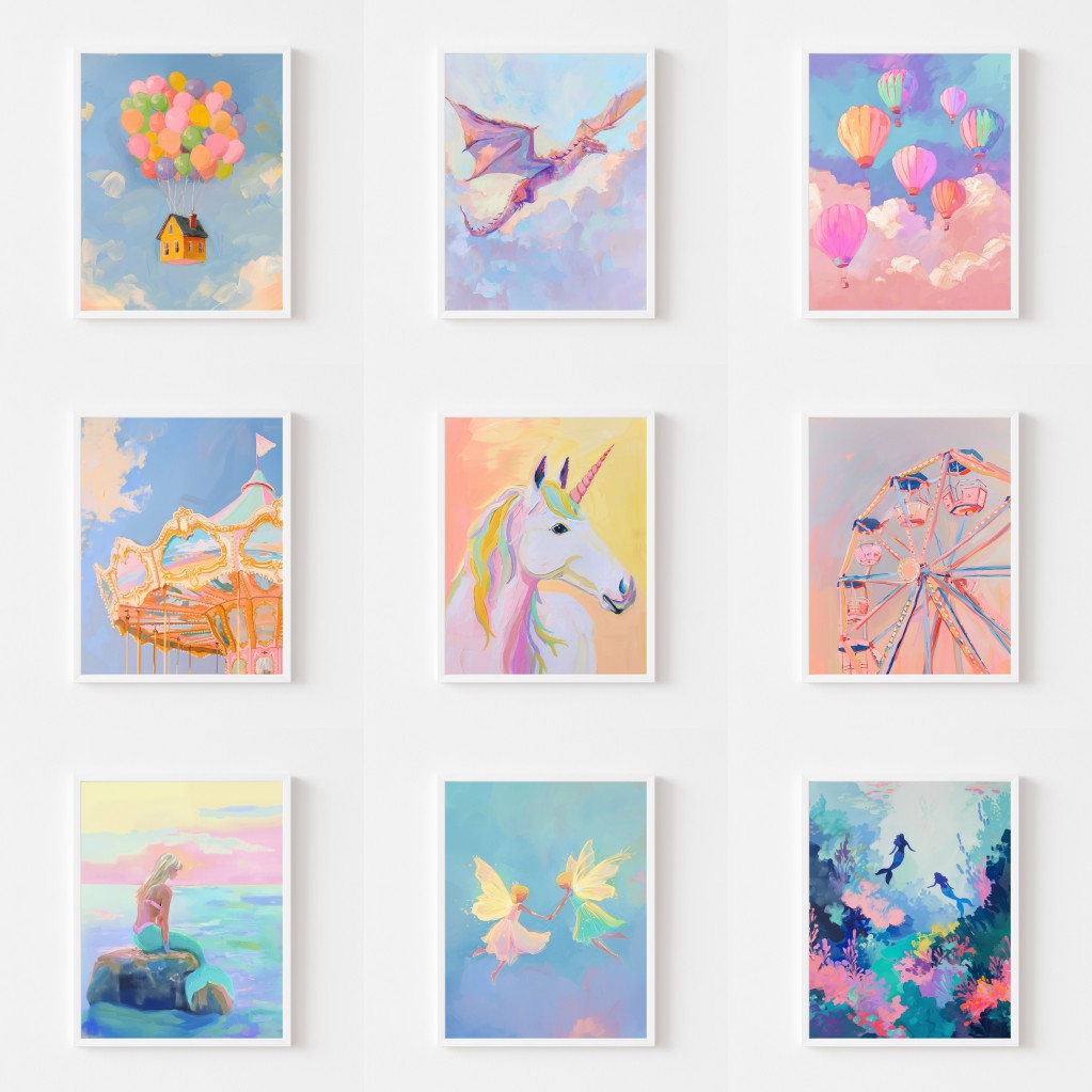 Magical Pastel Wall Art Poster - Resin Art World 评论和价格