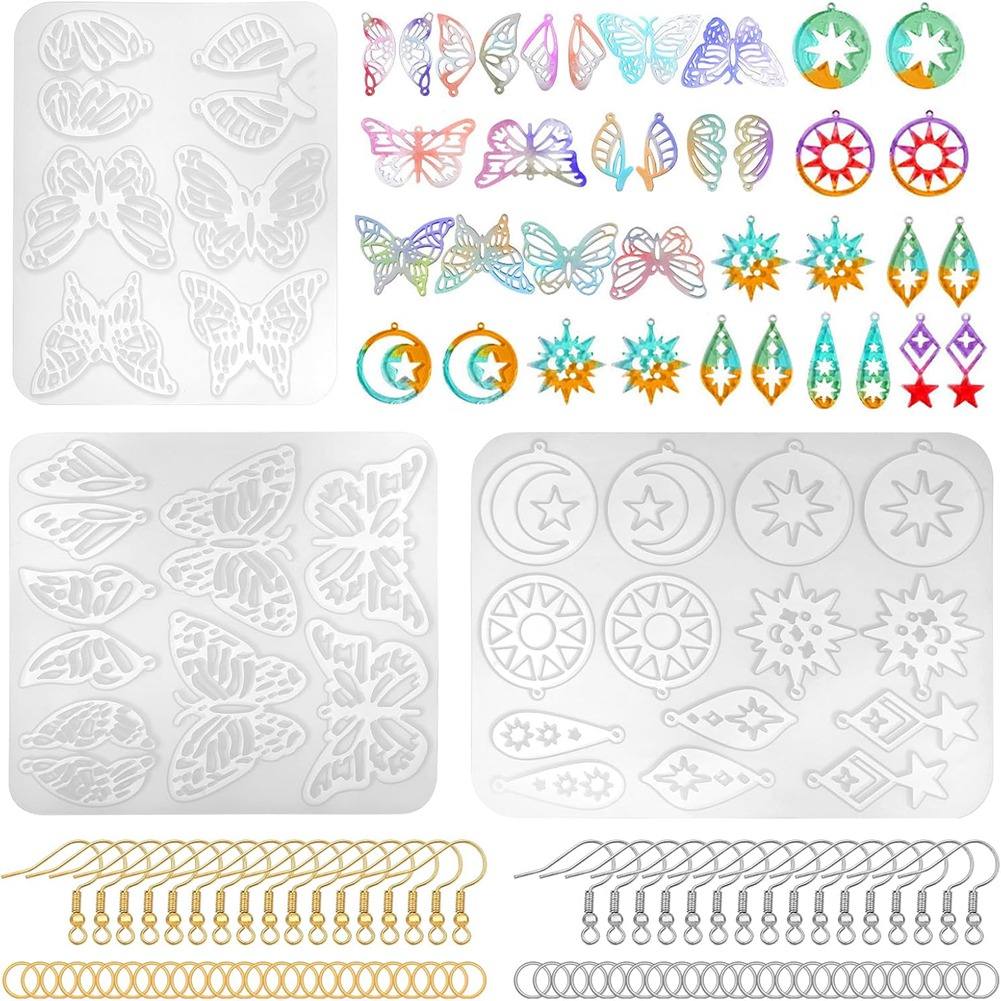 A78I 143Pcs Resin Earring Mold - Resin Art Earrings Kit 评论和价格