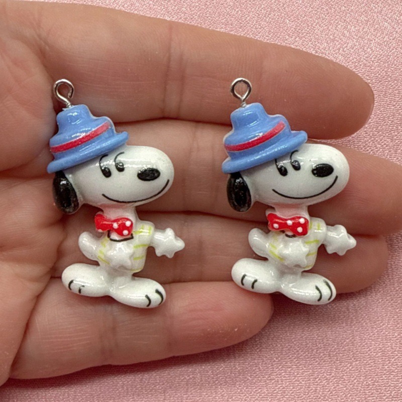 10pcs resin cute little dog pe - Resin Art Pendant 评论和价格