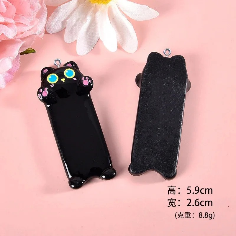 5pcs Lovely Cartoon Cat Resin  - Resin Art Pendant 评论和价格