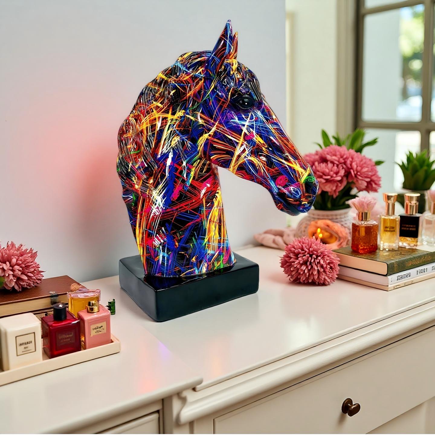 Creative Resin  Horse Head Orn - Resin Art Resin 评论和价格