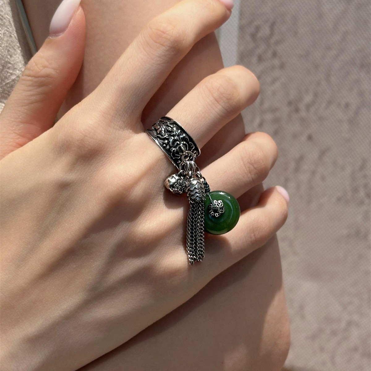 WJFH-ARTS New Chinese Style Vi - Resin Art Ring Design 评论和价格