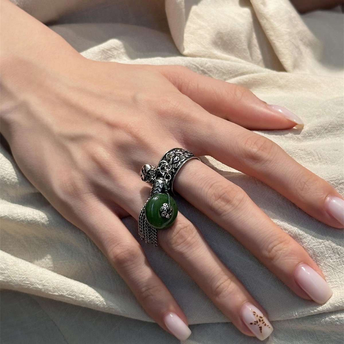 WJFH-ARTS New Chinese Style Vi - Resin Art Ring Design 评论和价格
