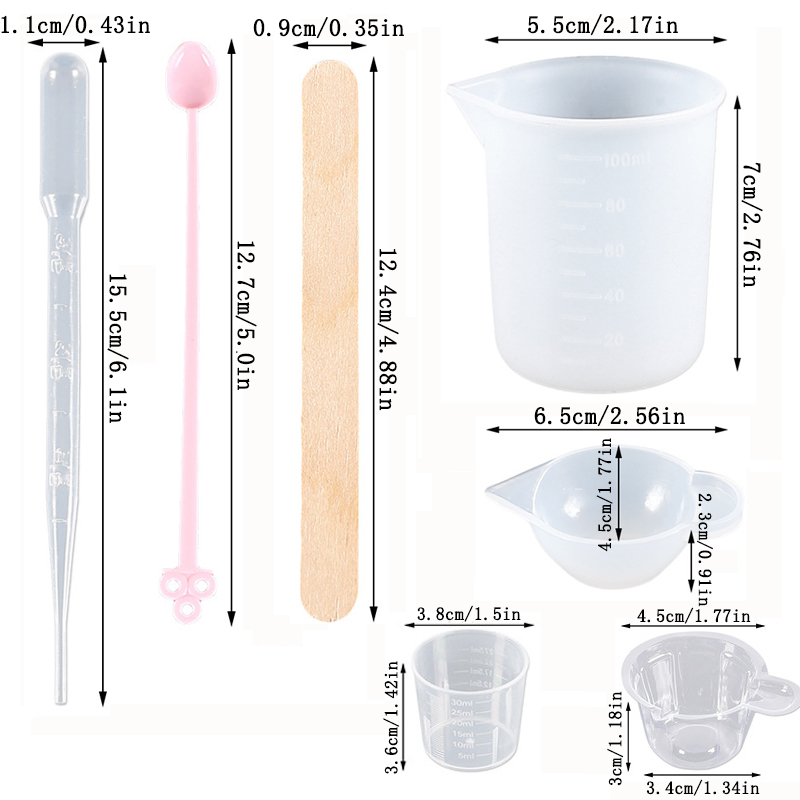 Epoxy Resin Tools Kit Silicone - Resin Mixing Cup 评论和价格