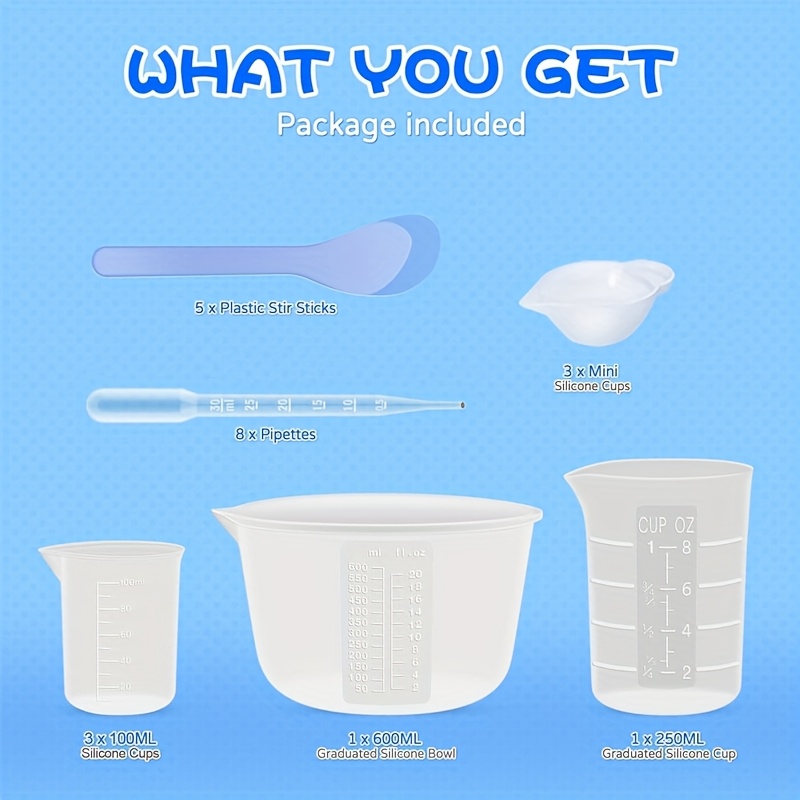 Silicone Resin Mixing Measurin - Resin Mixing Cup 评论和价格