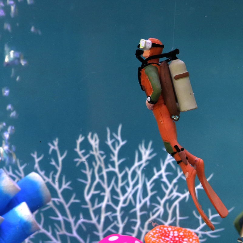 Aquarium Diver Decoration Floa - Resin Art Underwater 评论和价格
