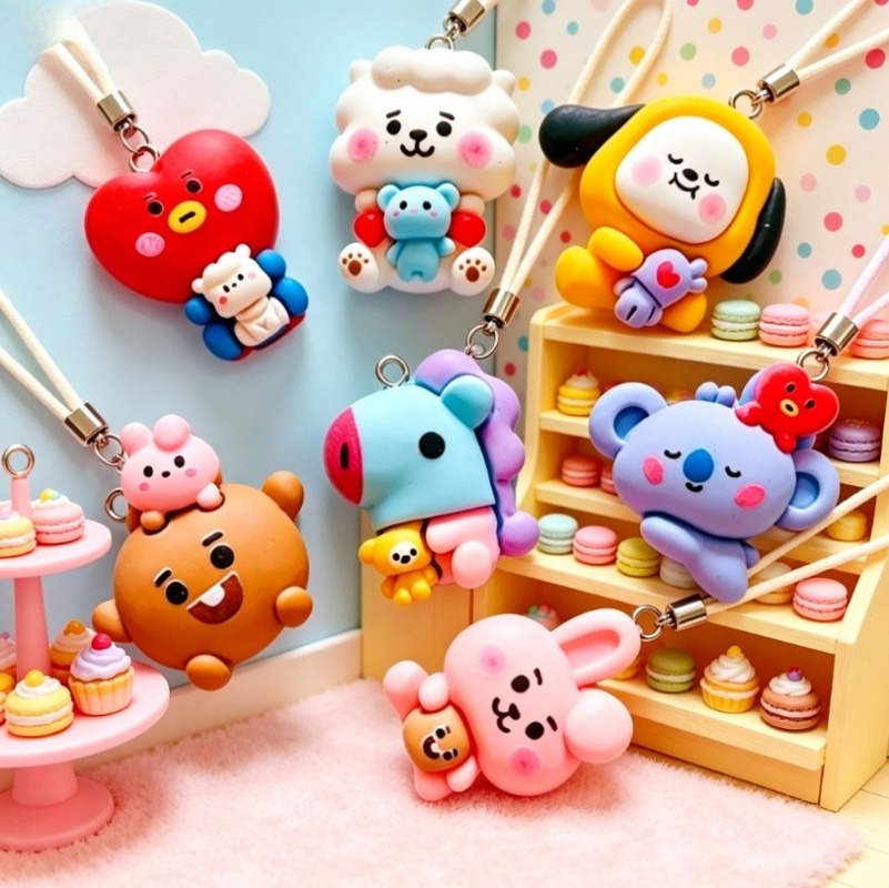 7pcs BT21 Resin Cartoon Charm  - Resin Art Diy Kit 评论和价格