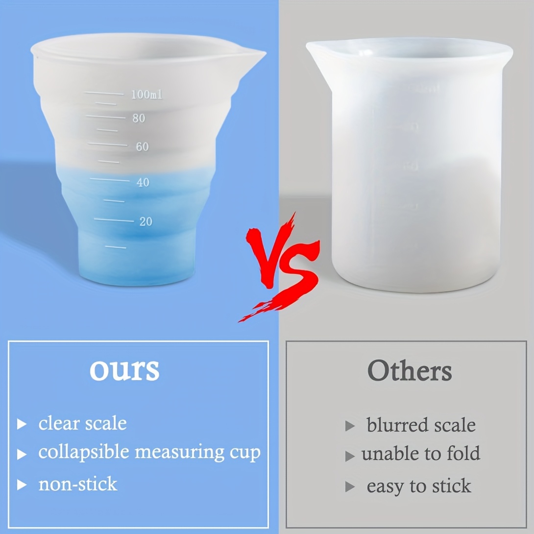 50-500ml Foldable Silicone Mea - Resin Mixing Cup 评论和价格