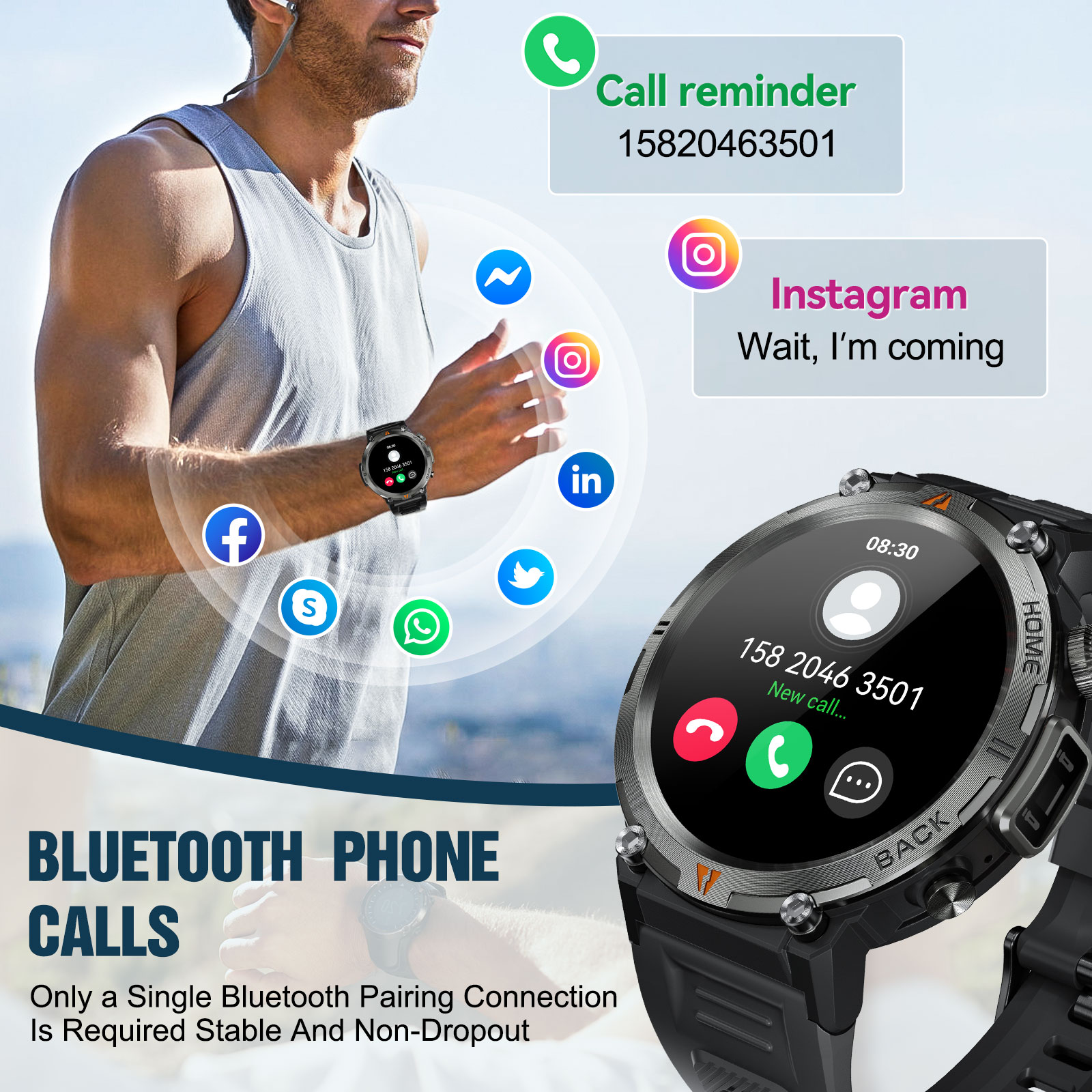 EIGIIS KE3 Bluetooth Call Smar - Resin Art Underwater 评论和价格