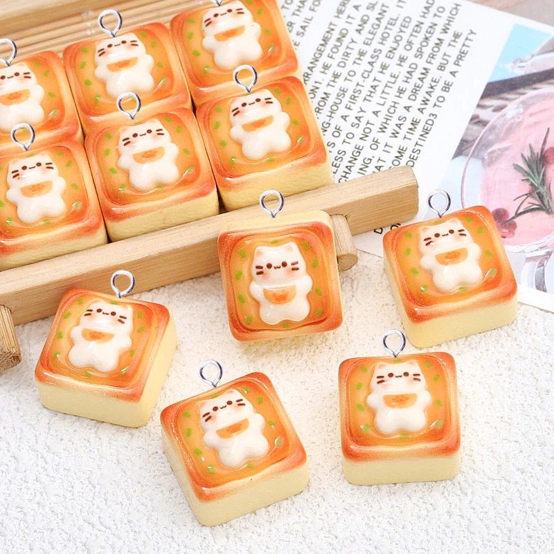10Pcs Kawaii Cat Toast Bread R - Resin Art Diy Kit 评论和价格