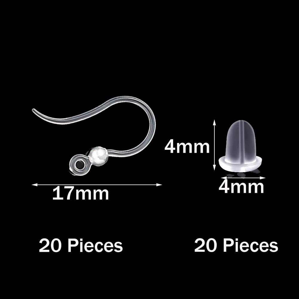 40pcs Clear Plastic Earring Ho - Resin Art Diy Kit 评论和价格