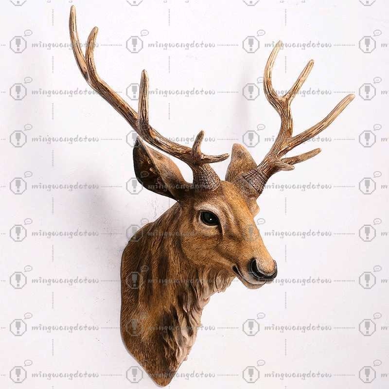 Faux Deer Head 17 inch Faux An - Resin Art Resin 评论和价格