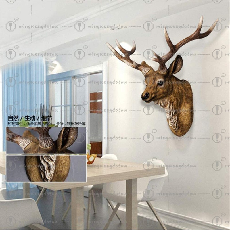 Faux Deer Head 17 inch Faux An - Resin Art Resin 评论和价格