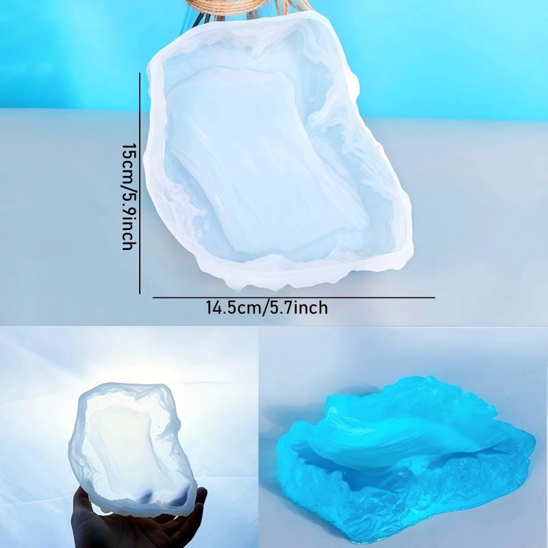 Ocean Wave Design Plate Epoxy  - Resin Art Ring Design 评论和价格