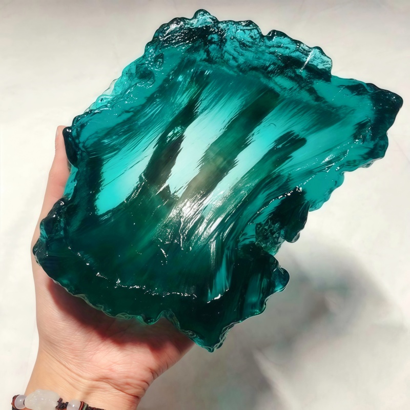 Ocean Wave Design Plate Epoxy  - Resin Art Ring Design 评论和价格