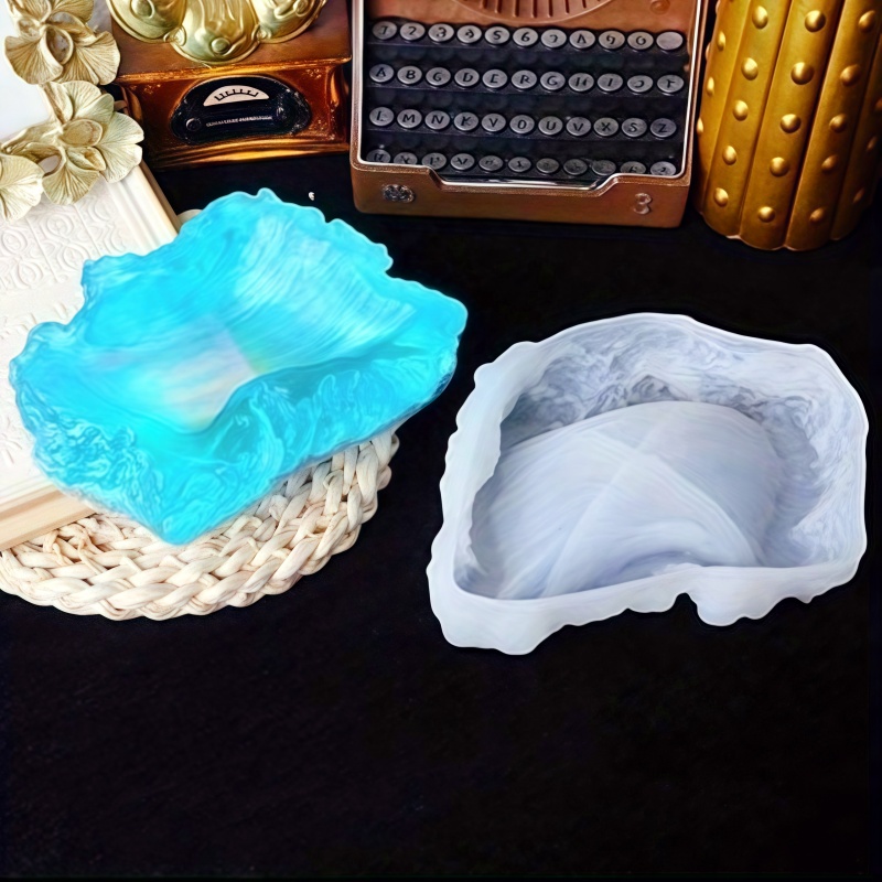 Ocean Wave Design Plate Epoxy  - Resin Art Ring Design 评论和价格