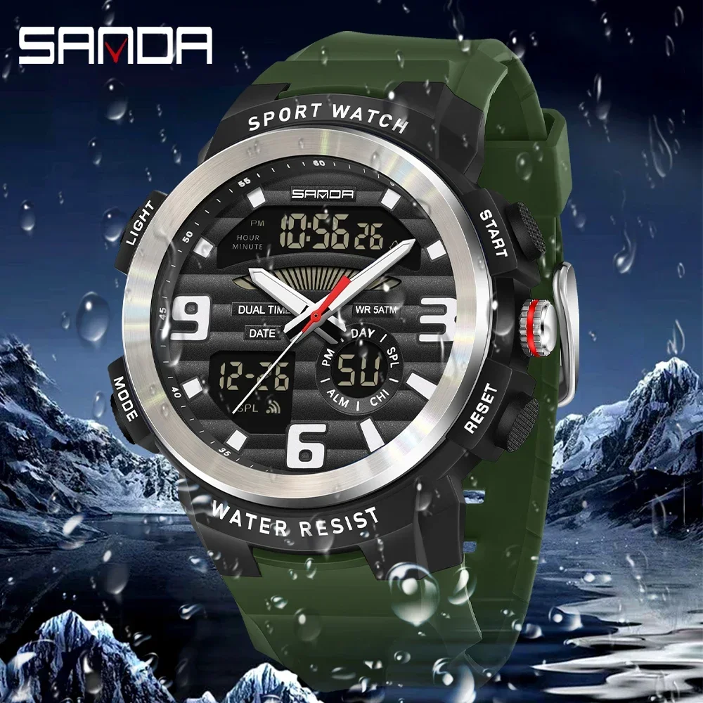 SANDA Multifunction Men Watch  - Resin Art Underwater 评论和价格