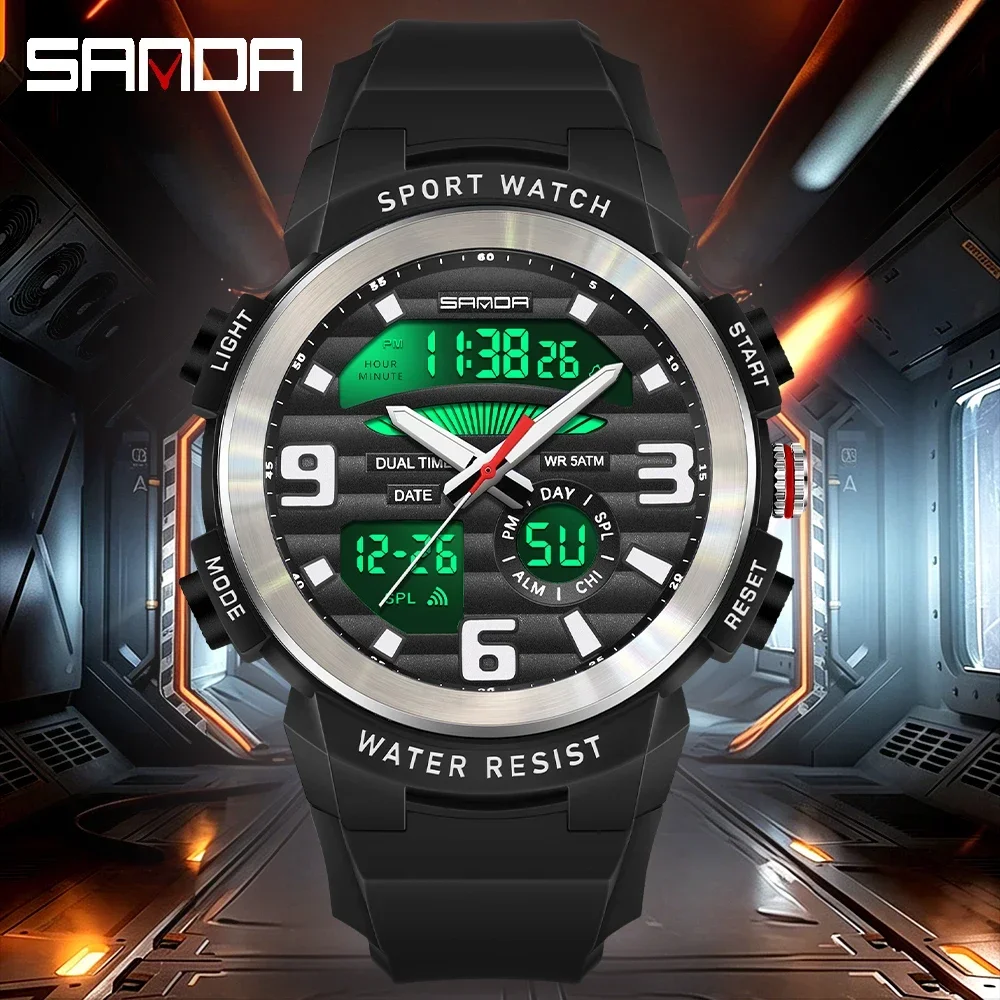 SANDA Multifunction Men Watch  - Resin Art Underwater 评论和价格