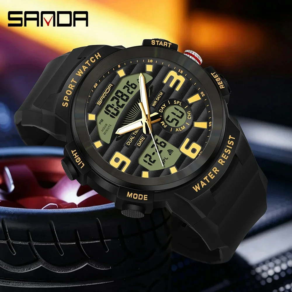 SANDA Multifunction Men Watch  - Resin Art Underwater 评论和价格