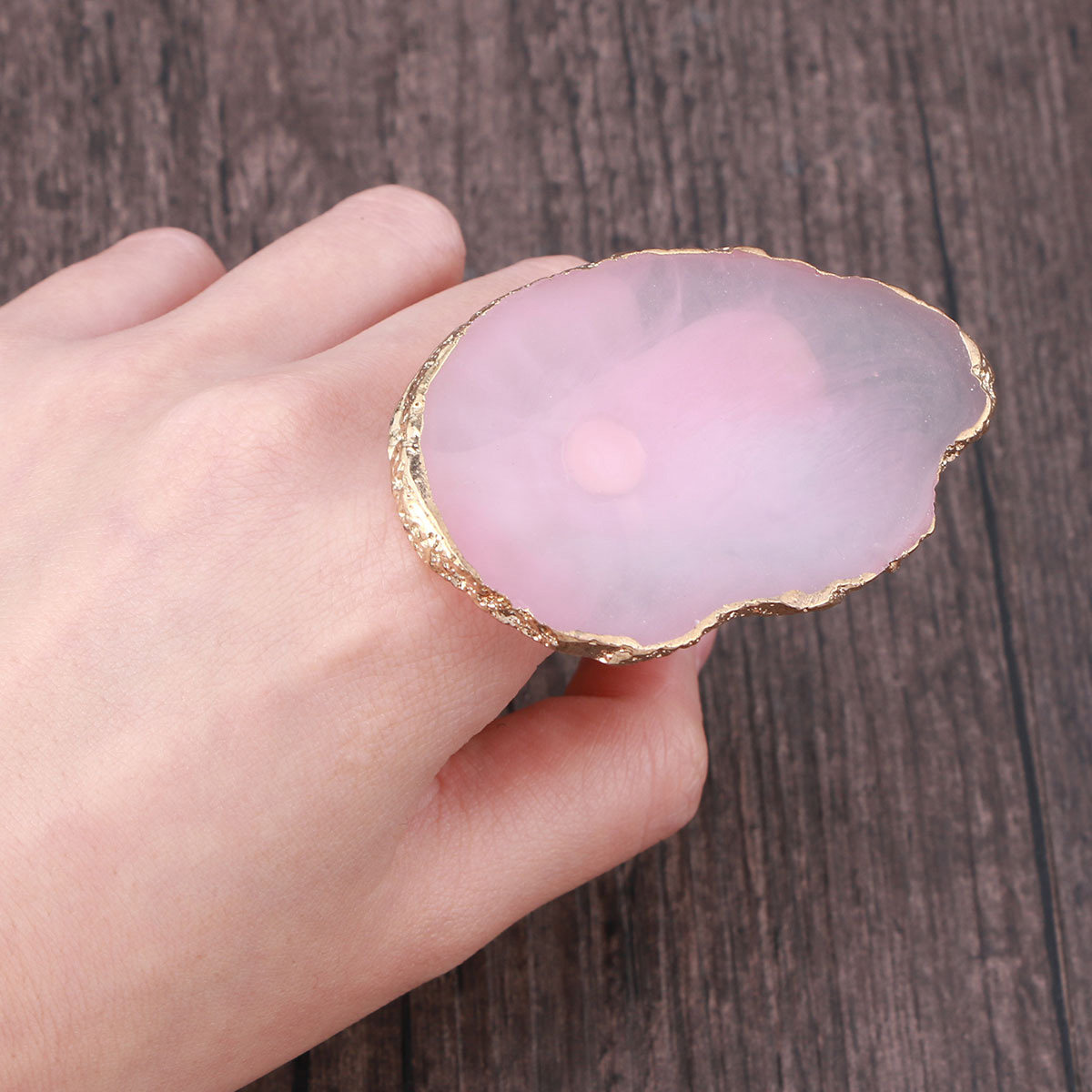 Mini Nail Art Finger Ring Pale - Resin Art Ring Design 评论和价格