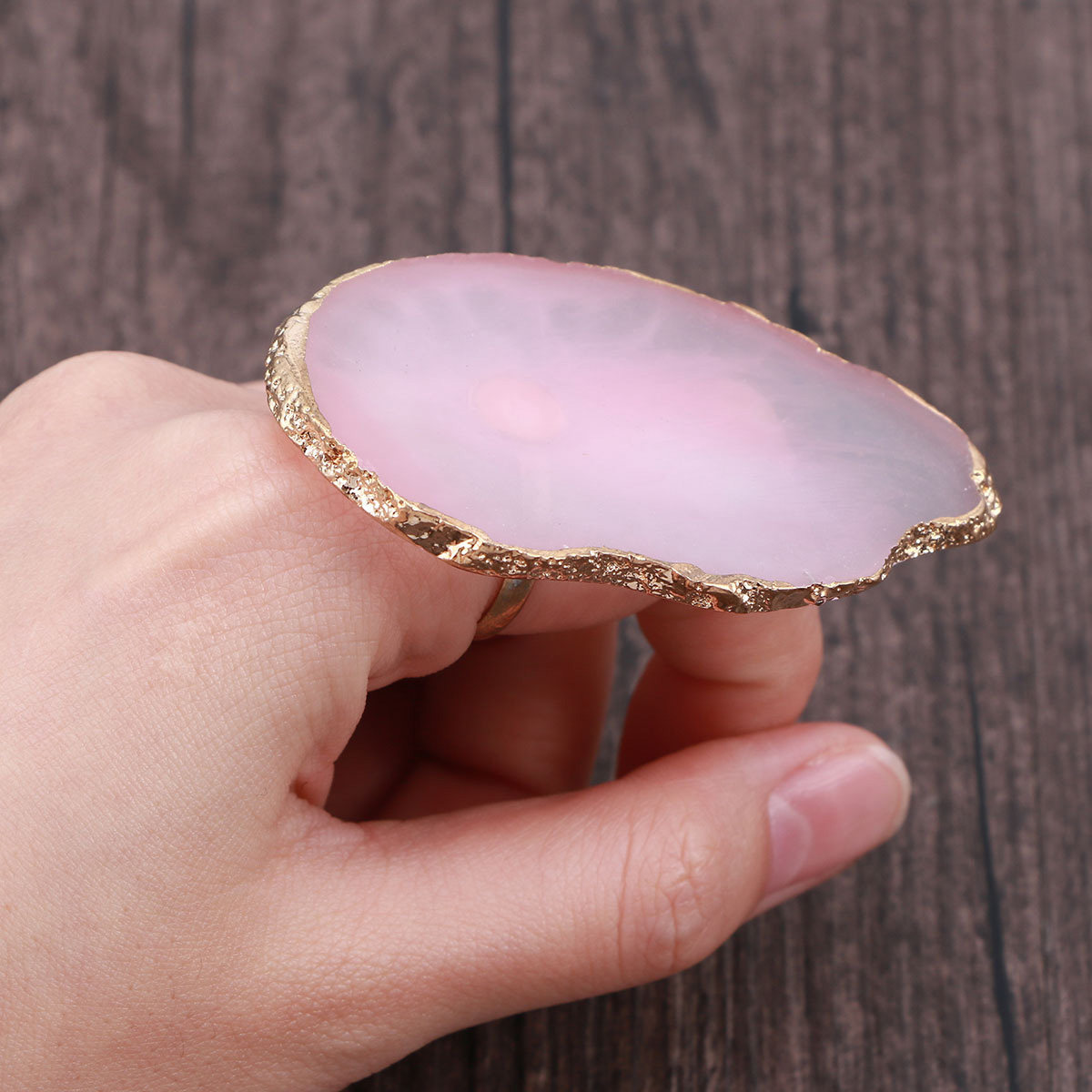 Mini Nail Art Finger Ring Pale - Resin Art Ring Design 评论和价格